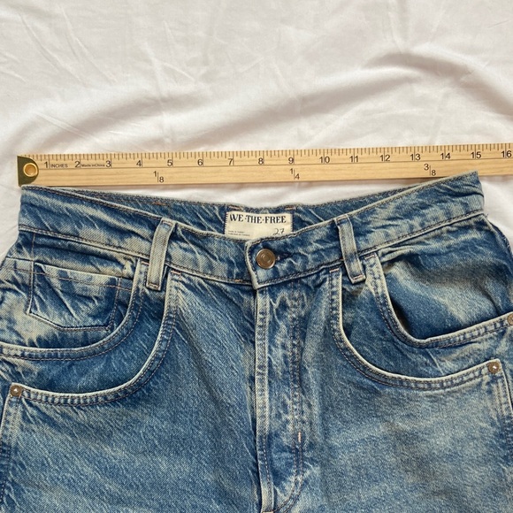 Free People We The Free Final Countdown Cuffed Low Rise Jeans Wide Leg Size 27 - Picture 3 of 8